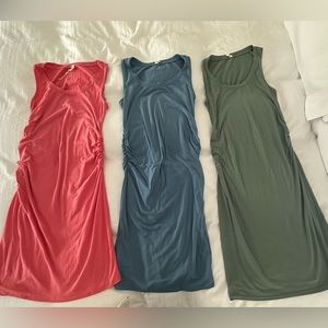 Three pink blush maternity dresses